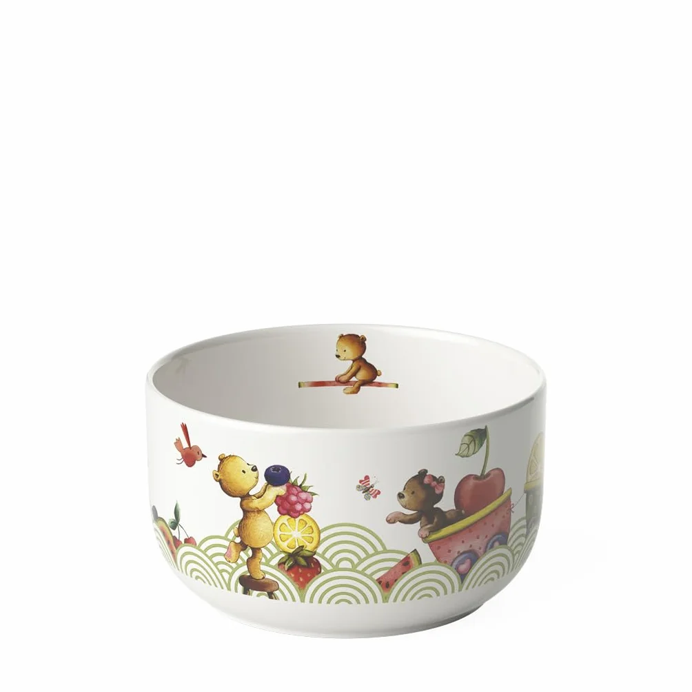 Villeroy & Boch Hungry as a Bear miska na musli, 440 ml, wysokiej jakości porcelana, biała/kolorowa