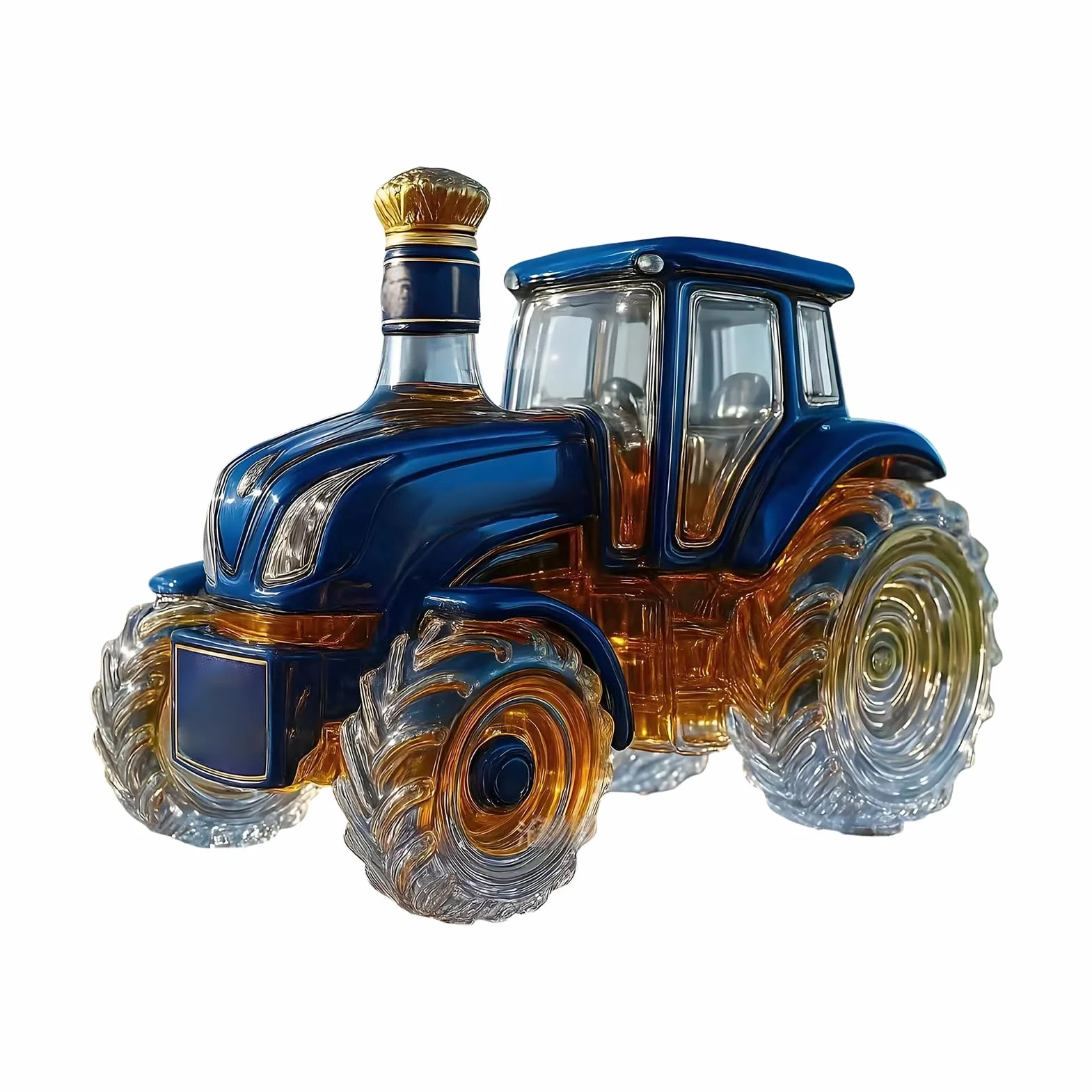 Karafki na alkohol, pusty zabawny traktor, dekoracyjna szklana karafka do whisky, nowość naczynie do serwowania alkoholu do wina burbona, dekoracja domu, baru, biura, restauracji, na urodziny, Boże