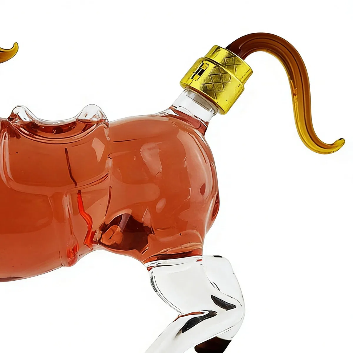 Karafka do wina - 1000 mililitrów dekoracyjny dozownik zwierząt, karafka do whisky konia, dla mężczyzn, chłopaka, pary, miłośników bourbona, domu, baru, na Nowy i ślub