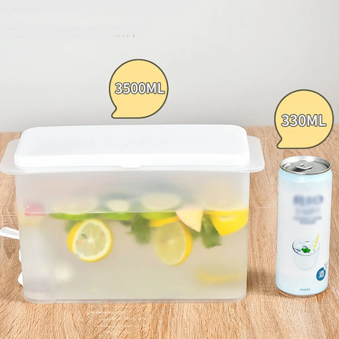 3,5 l chłodziarka z tworzywa sztucznego do gospodarstwa domowego z kranem, owocami, dzbankiem do herbaty, lemoniadą, wiadrem, pojemnikiem na napoje, lodówką lub na zewnątrz.