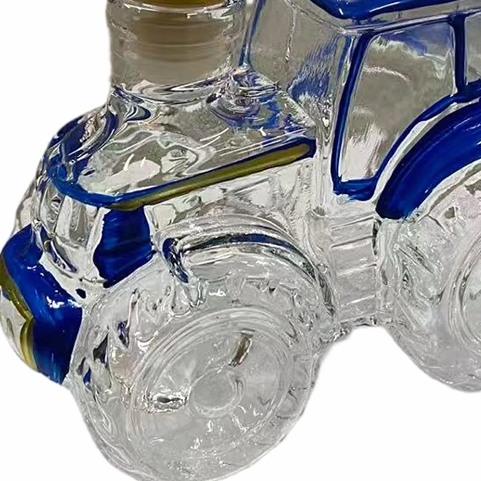 Karafki na alkohol - szklana butelka traktora na uroczystość | szklanka z zabawnym akcentem, wódka burbon, tequila, dekoracja domu, bar, biuro, restauracja, prezent urodzinowy dla mężczyzn i taty