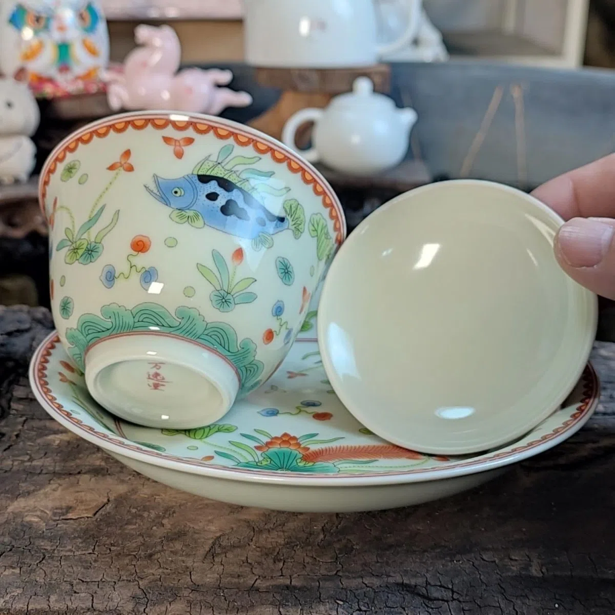 Ceramiczny Gaiwan w antycznym stylu, 170 ml 161.6 g, domowy zestaw do parzenia herbaty Kung Fu