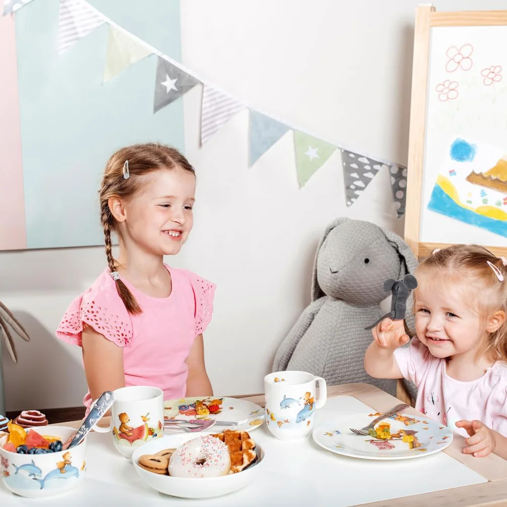 Villeroy & Boch Hungry as a Bear miska na musli, 440 ml, wysokiej jakości porcelana, biała/kolorowa