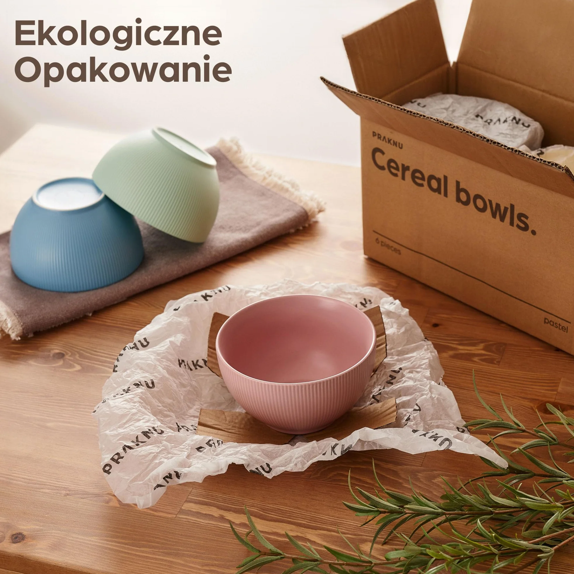Praknu Misek na Musli - Zestaw 6 Misek - Ceramika Kolorowa - Duża Miska na Płatki - Odporna na Mikrofalówkę i Zmywarkę - 700 ml - Miski do zupy