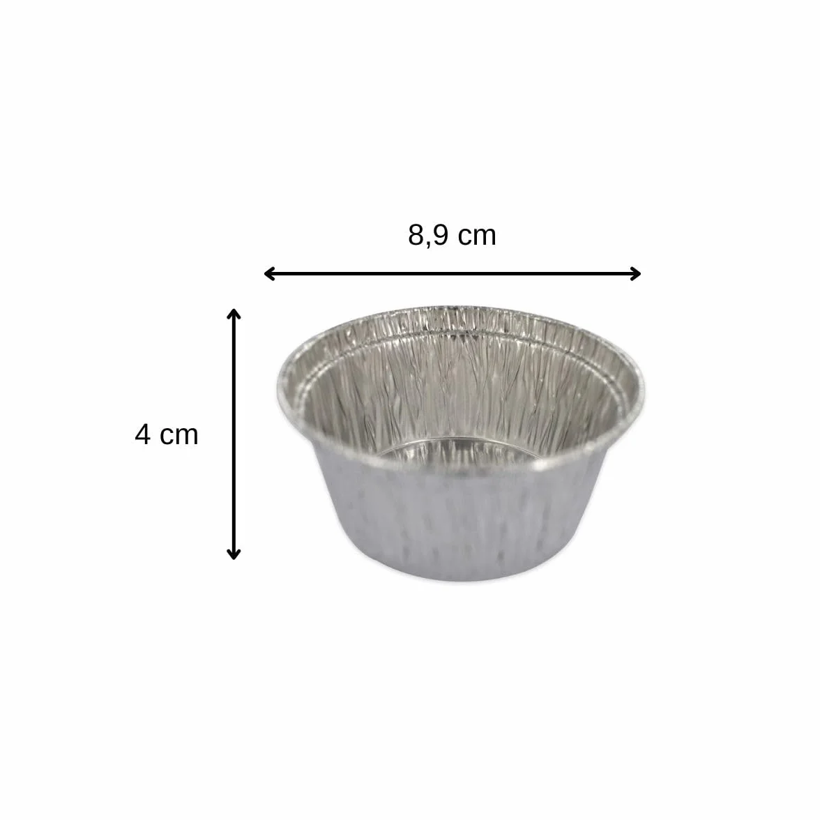 Fackelmann 2433150 miseczki x10, aluminium, szare, 8,9 x 4 x 4 cm