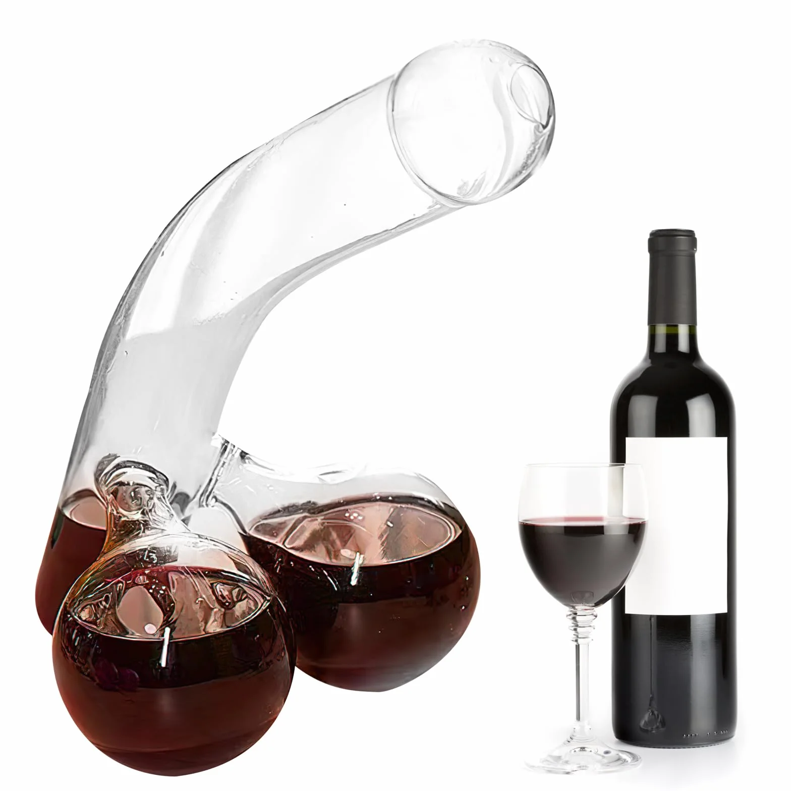 Zabawny zestaw karafek do whisky, dekanter do czerwonego wina, wyjątkowy szklany pojemnik do szkockiej whisky, dekanter do wina, szklana karafka, dekanter do wina, 550 ml karafka do wina, zabawny