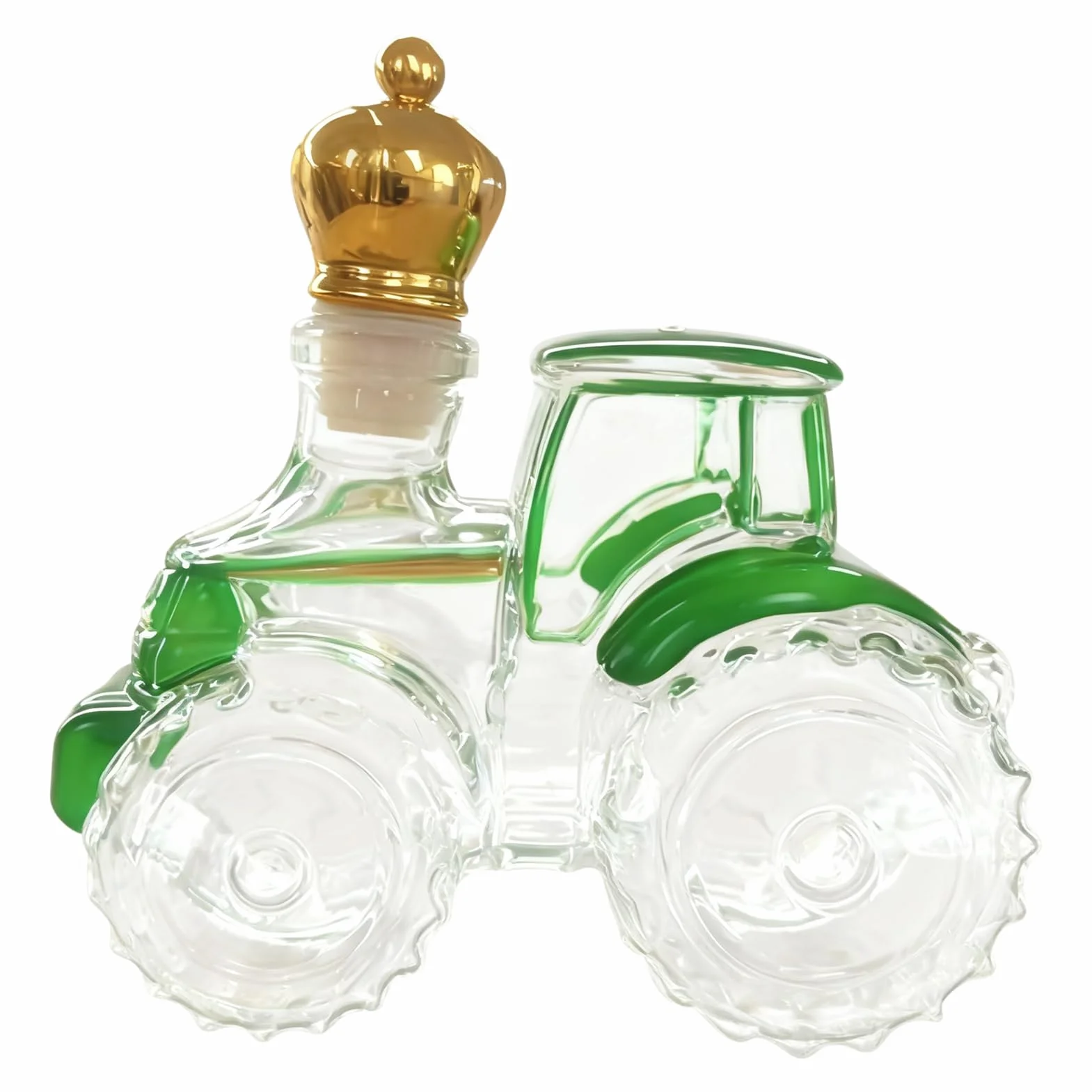 Karafka do whisky – szklana ozdoba w kształcie traktora, pusta karafka do whisky, uchwyt na tequilę, dekoracyjne naczynia do picia, sztuka kolekcjonerska, butelka wódki, brandy wina, do biura