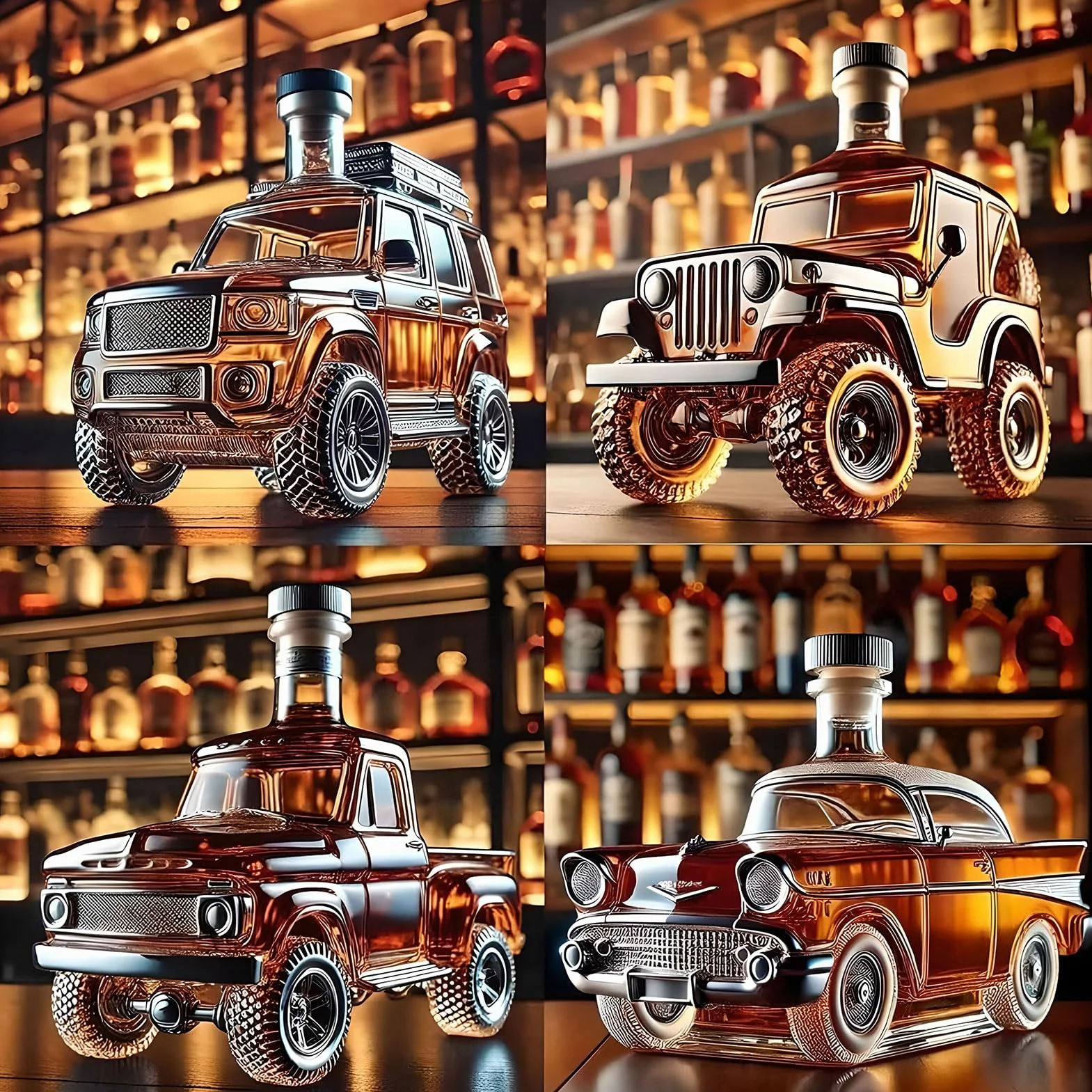 300 ml karafka do whisky w kształcie samochodu, kreatywne butelki na wino z motywem samochodowym 3D, figurki artystyczne, ozdoby do domowego barku, dekoracje na imprezy z alkoholem #6