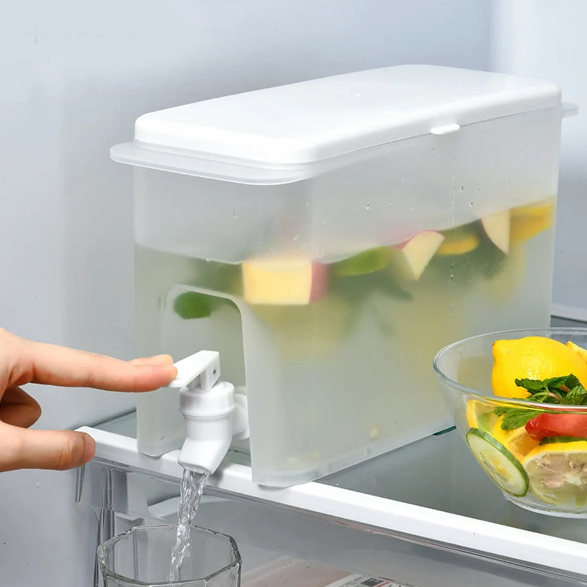 3,5 l chłodziarka z tworzywa sztucznego do gospodarstwa domowego z kranem, owocami, dzbankiem do herbaty, lemoniadą, wiadrem, pojemnikiem na napoje, lodówką lub na zewnątrz.