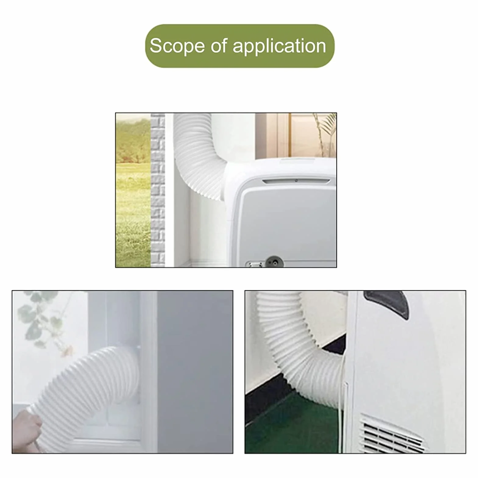 Przenośny Klimatyzator łącznik Węża Wydechowego Adapter Okienny ABS Złącze Rury Mobilne Akcesoria Klimatyzacyjne do Mobilnego Klimatyzatora 1.5 P KYR 35