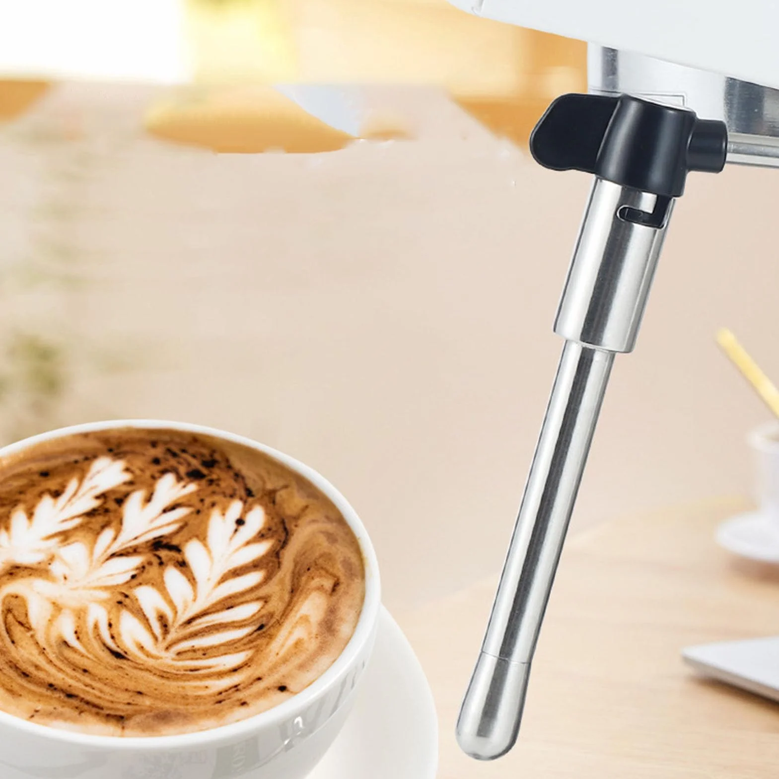 Dysza Parowa do Ekspresu do Kawy EC685, Dysza Parowa do Mleka ze Stali Nierdzewnej do Ekspresów do Kawy, Końcówka Dyszy Parowej do Spieniacza Mleka do Espresso, Końcówka Dyszy