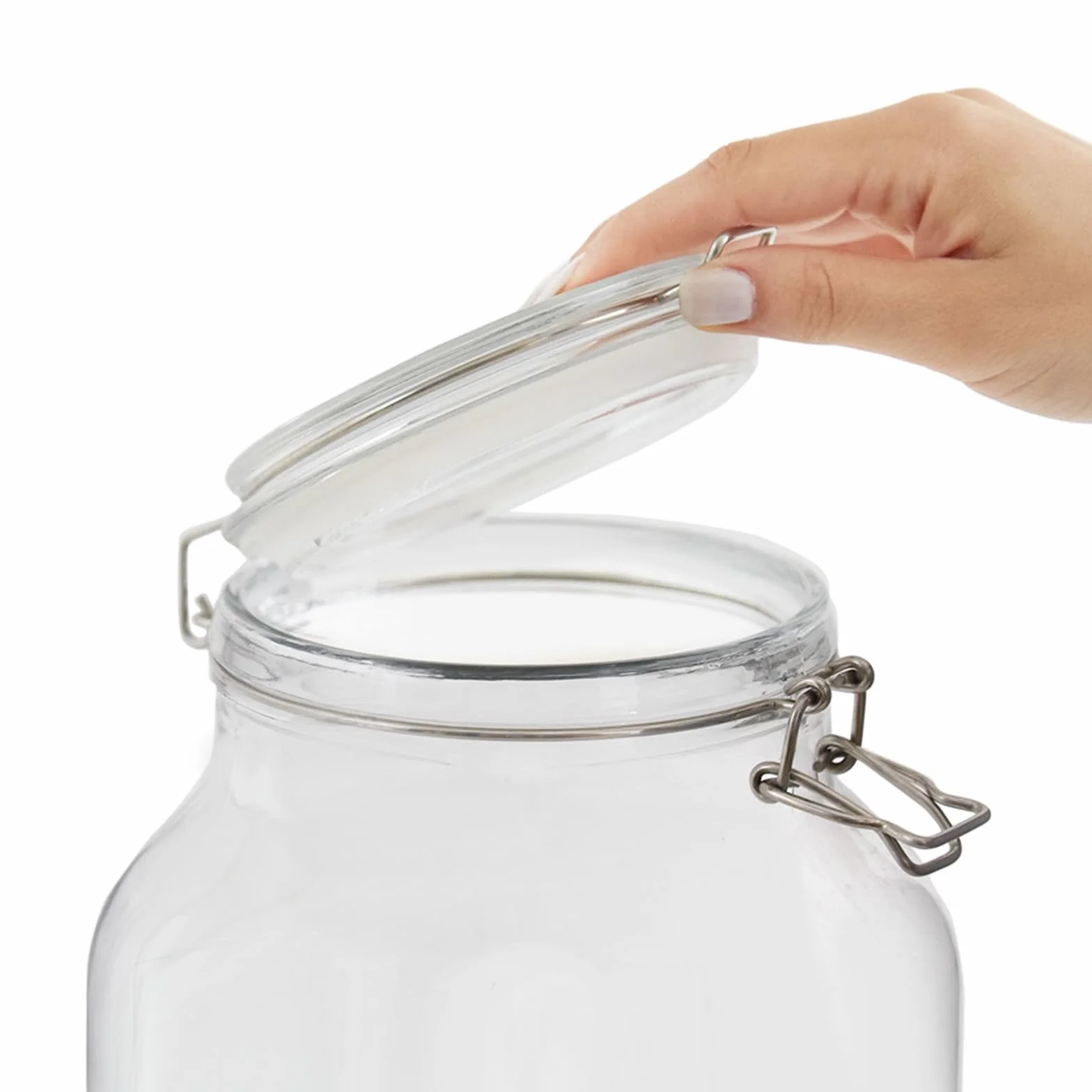 SPRINGLANE szklany dozownik do napojów 5 L Greta z kranikiem ze stali nierdzewnej i stojakiem z drewna kauczukowego, dozownik do lemoniady, Vintage Design Mason Jar