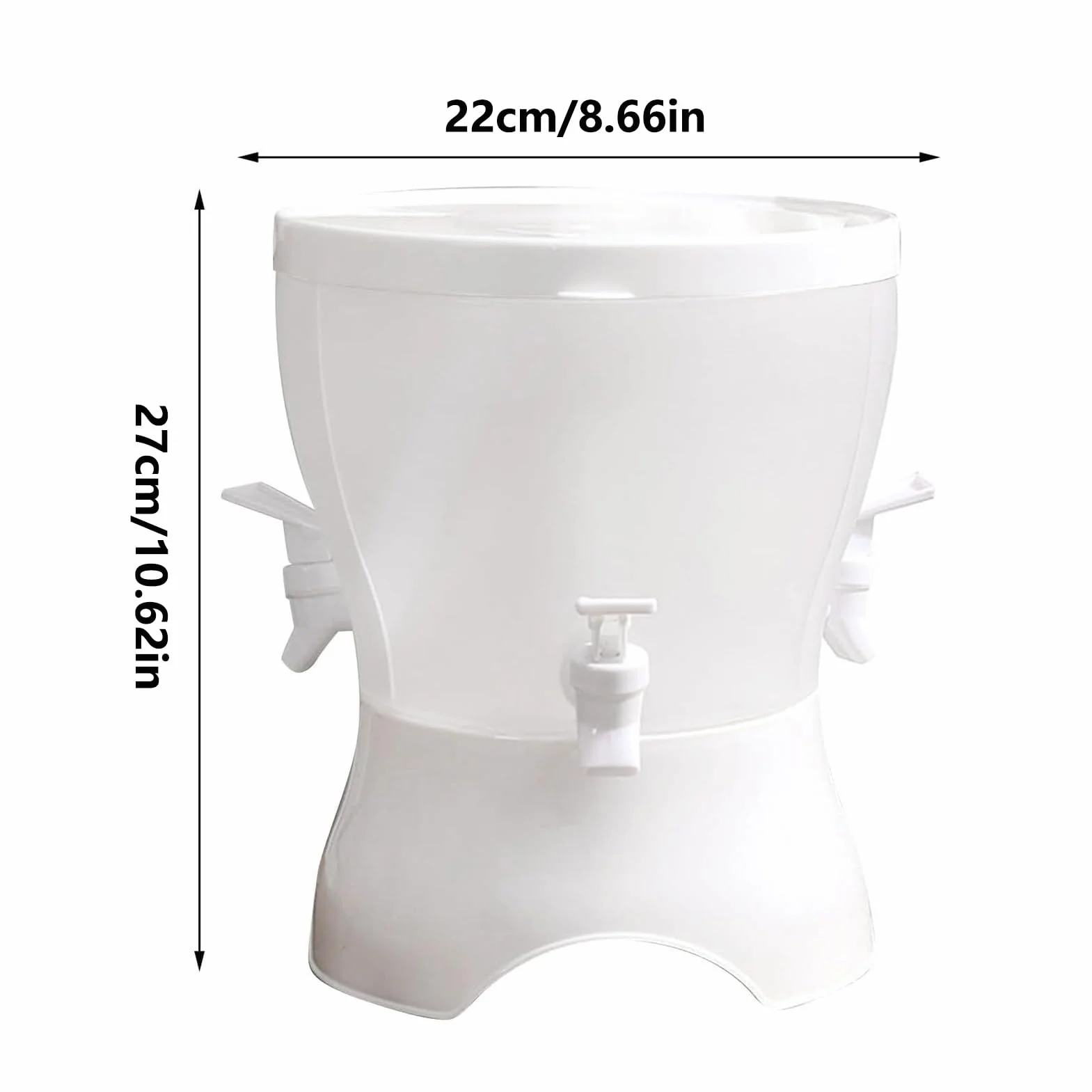 Beverage Dispenser, 5.3L Drink Dispenser with Spigot, Rotating Jug, Leakproof Pitcher, Sturdy Water Container Three Compartment Design for Juice Iced Tea Lemonade Cold Brew