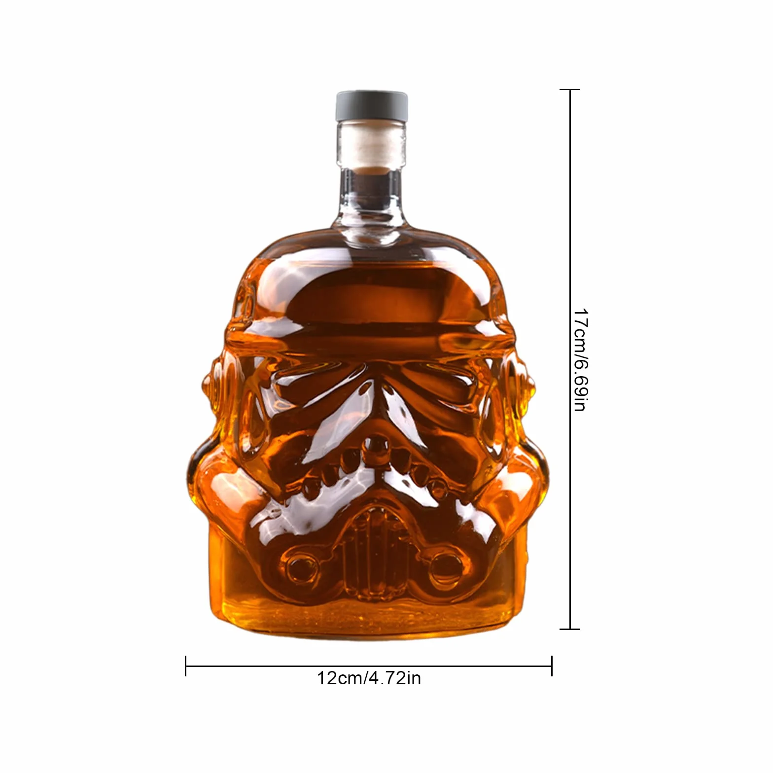 BestAlice Przezroczysta kreatywna karafka do whisky, zestaw z 2 szklankami, piersiówka, spersonalizowane, prezenty do burbona, szkockiej whisky, koniaku lub wina