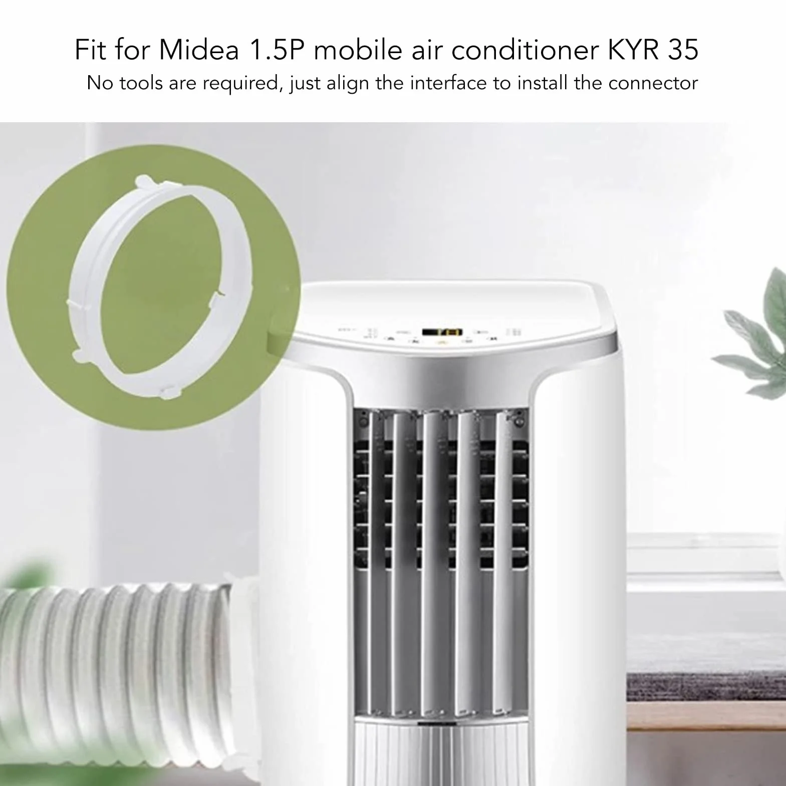 Przenośny Klimatyzator łącznik Węża Wydechowego Adapter Okienny ABS Złącze Rury Mobilne Akcesoria Klimatyzacyjne do Mobilnego Klimatyzatora 1.5 P KYR 35