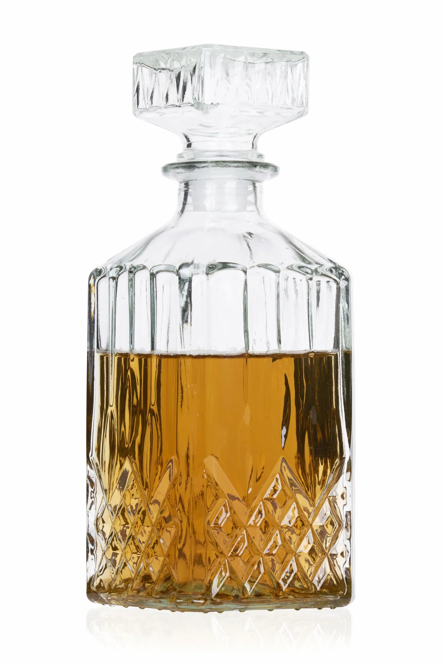 alpina Klasyczna szklana karafka do whisky, koniaku, likieru, karafki do whisky, karafka do whisky, ok. 800 ml
