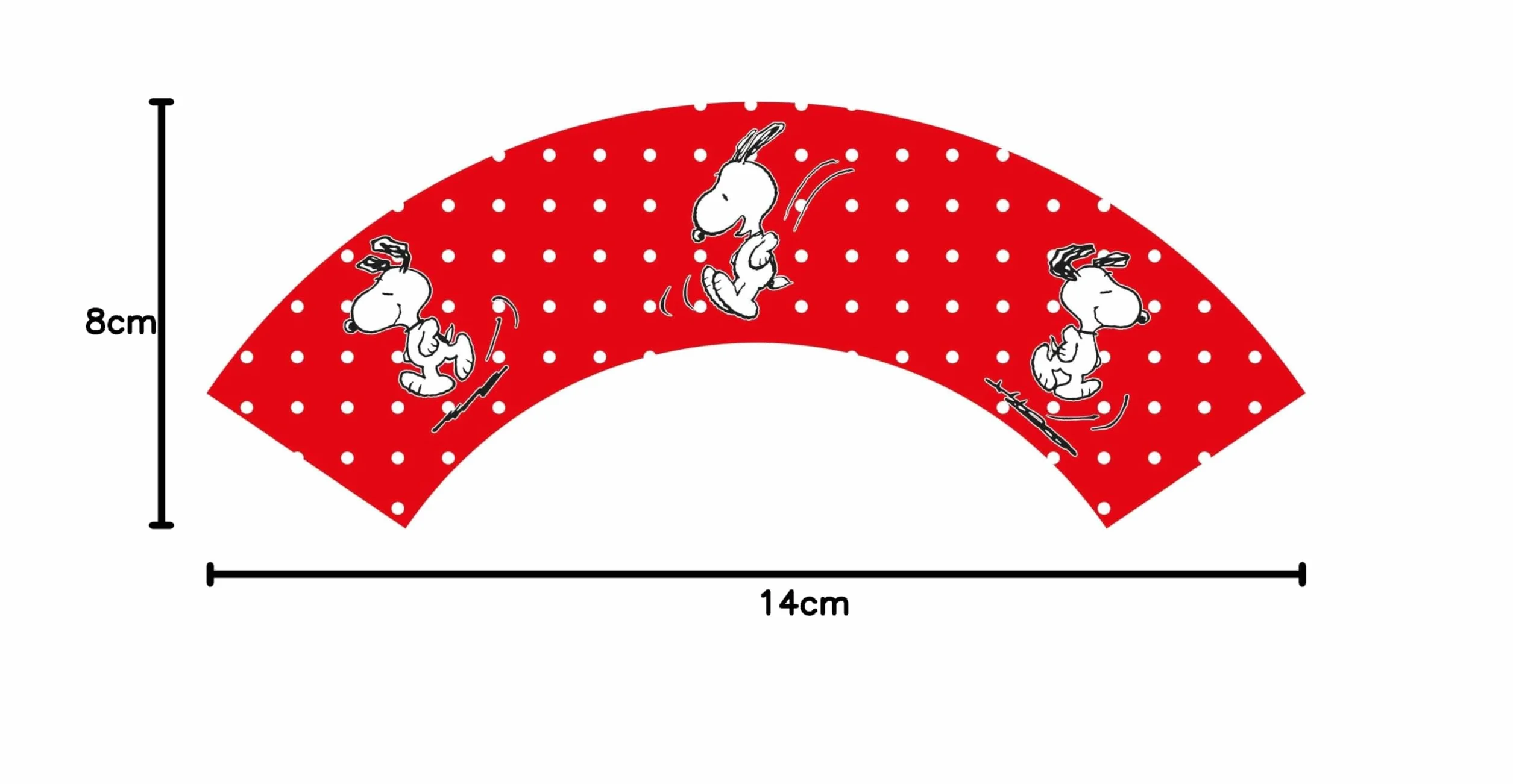 Peanuts Snoopy - miseczka na musli miska czerwona z kropkami z porcelany 500 ml