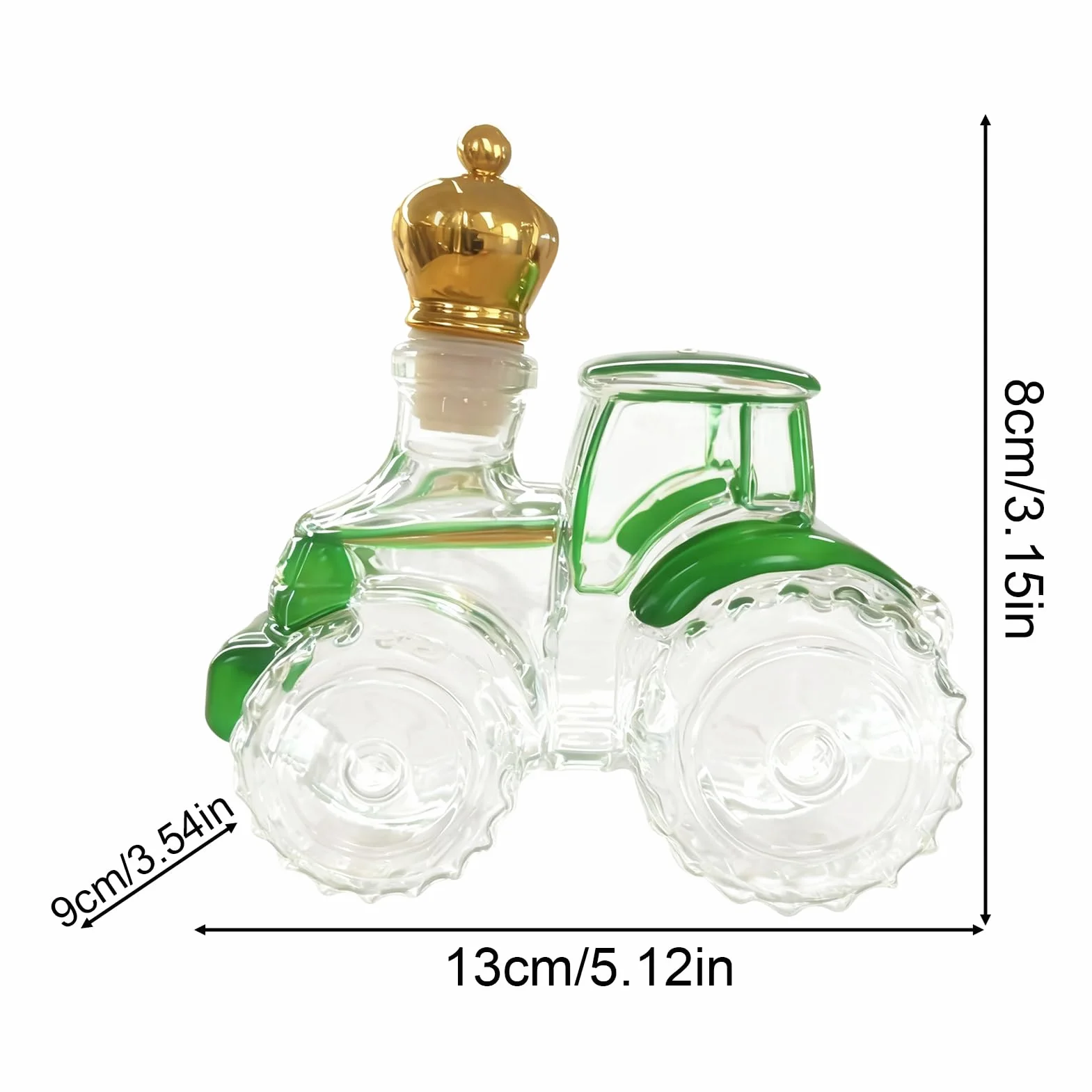 Karafka do whisky – szklana ozdoba w kształcie traktora, pusta karafka do whisky, uchwyt na tequilę, dekoracyjne naczynia do picia, sztuka kolekcjonerska, butelka wódki, brandy wina, do biura
