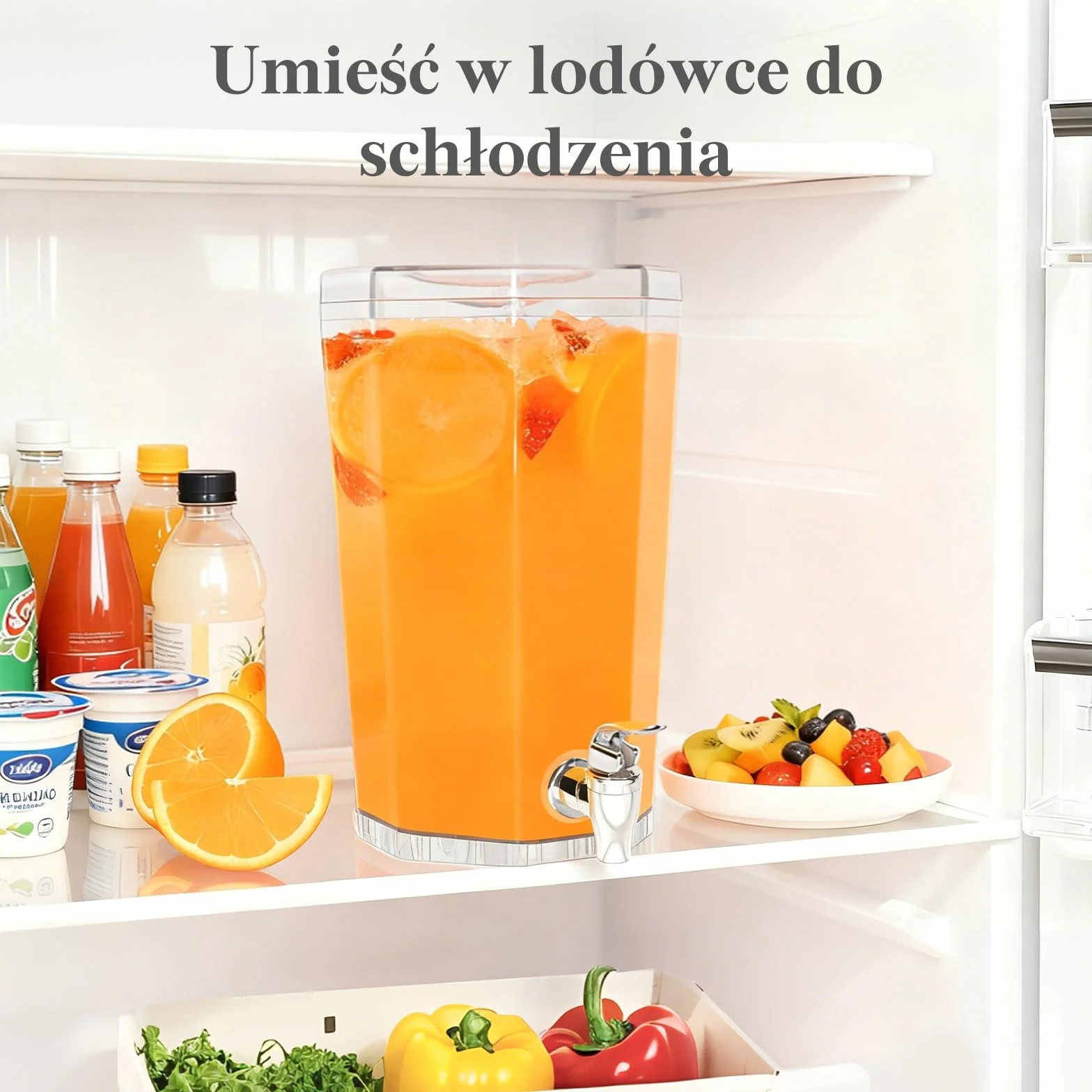 Lifewit 4L dozownik do napojów z kranikiem, plastikowy dozownik wody na kombucha, limonadę, sok, wodę, pojemnik na napoje z kranem, dozownik do napojów na przyjęcia, bufety, wesela