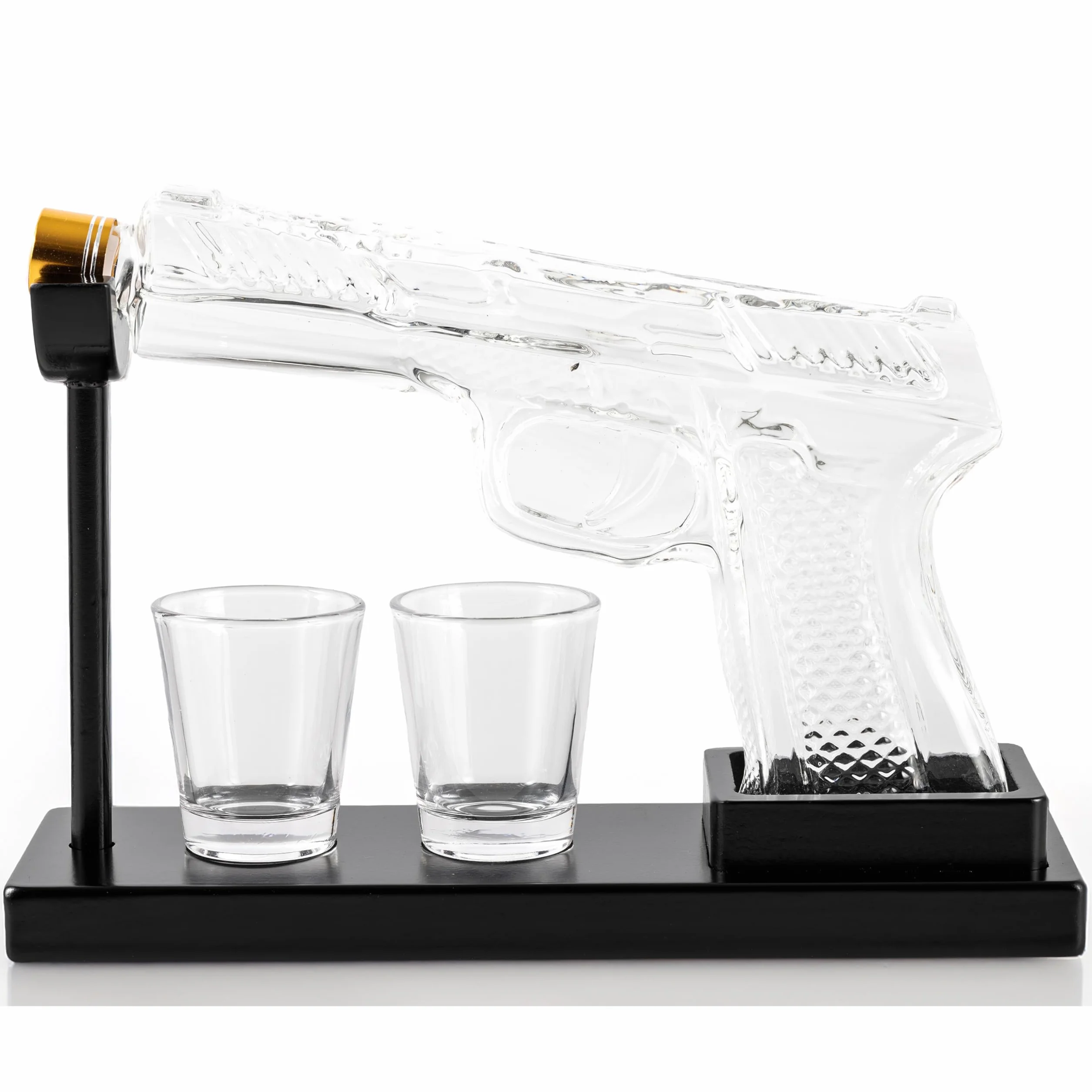 Hanseküche Karafka do whisky z 2 szklankami – karafka 240 ml i szklanki do whisky 60 ml – zestaw upominkowy dla mężczyzn, ojca, brata – dekanter do whisky do bourbona, wódki i wyjątkowe prezenty