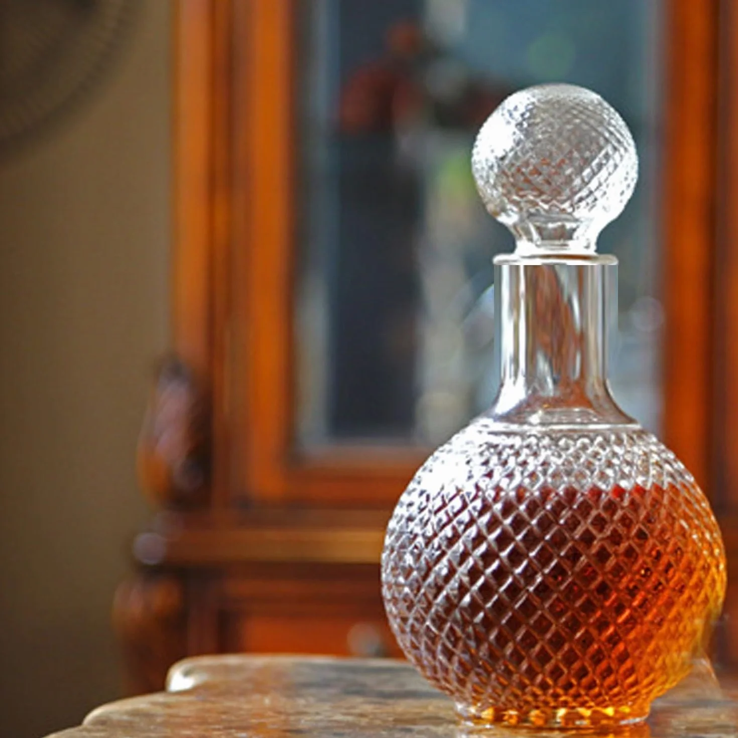Szklana karafka do whisky o pojemności 1000 ml z pokrywką na wino, likier, woda, sok, prezentacja, przyzwoity serwis do napojów, karafka, prezent, serwis do napojów