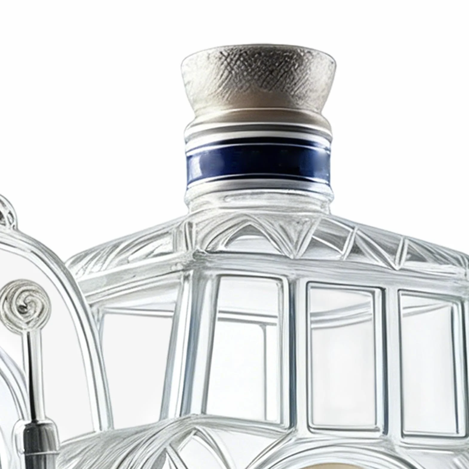 Butelka na whisky - szklana butelka w kształcie koparki dozownik alkoholu, szklana karafka na alkohol statuetka - dla mężczyzn taty ojców urodziny ślub parapetówka bar