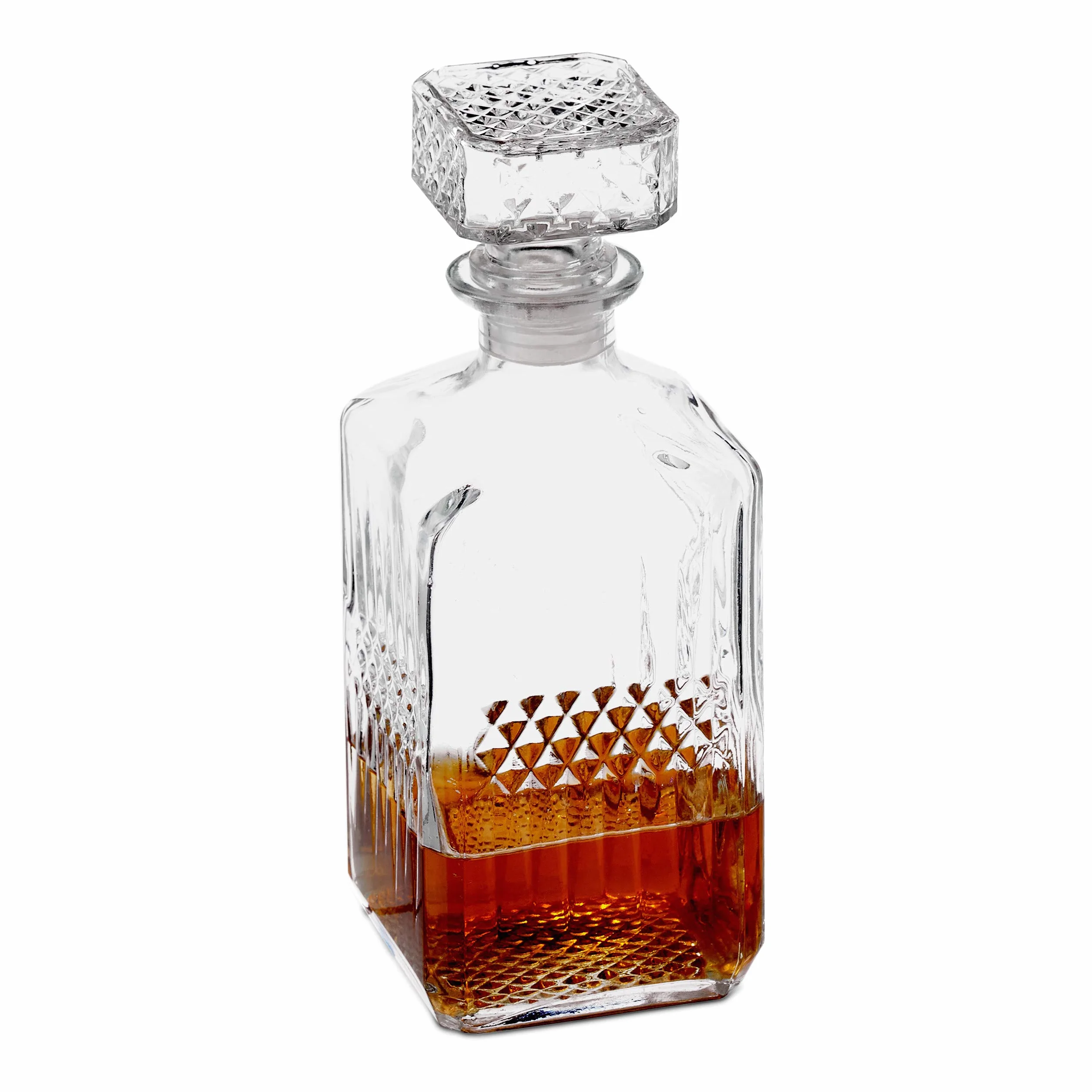 Relaxdays, karafka do whisky, fiolka na whiskey, butelka 900 ml, flakon na alkohol do domowego barku, przezroczysta