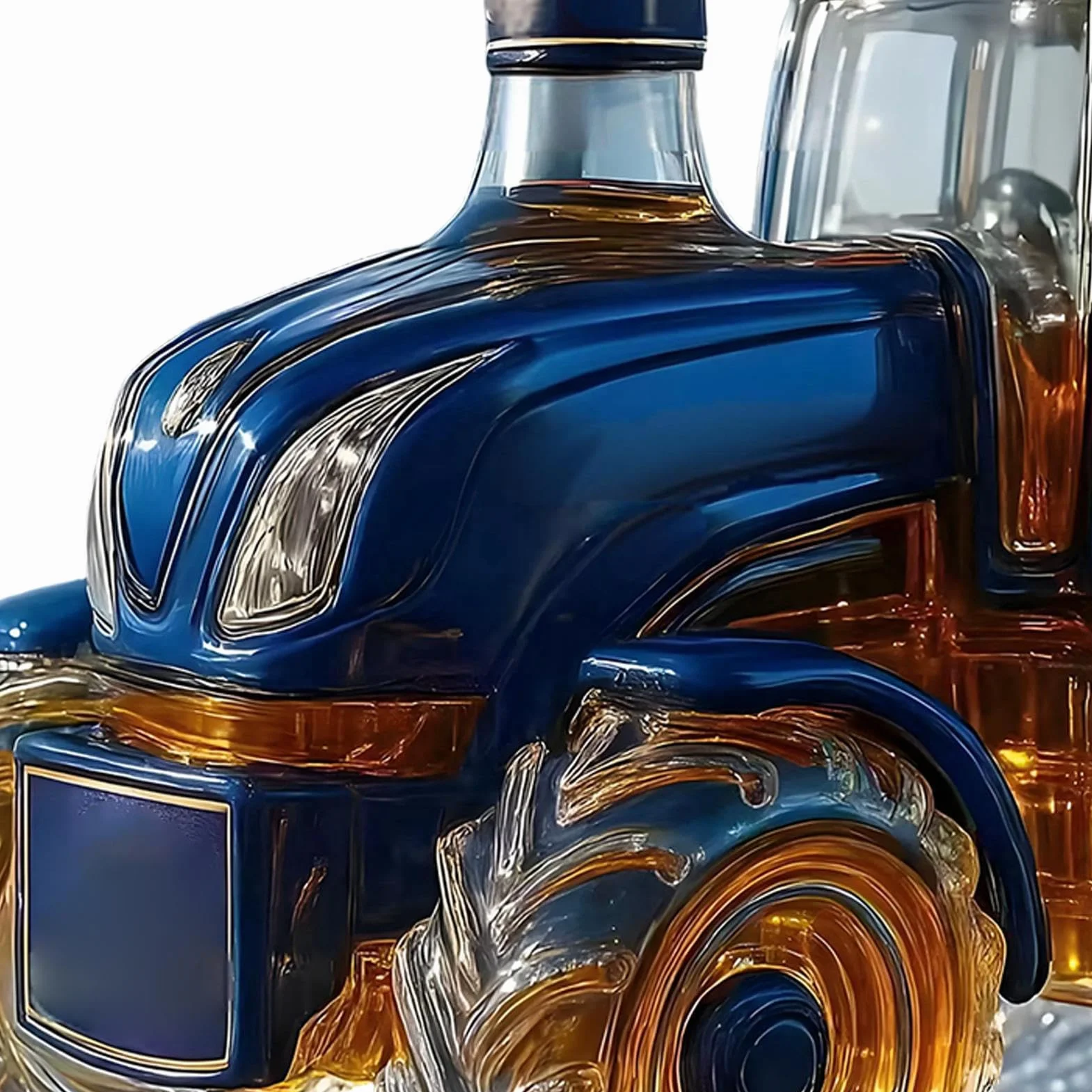 Karafki na alkohol, pusty zabawny traktor, dekoracyjna szklana karafka do whisky, nowość naczynie do serwowania alkoholu do wina burbona, dekoracja domu, baru, biura, restauracji, na urodziny, Boże