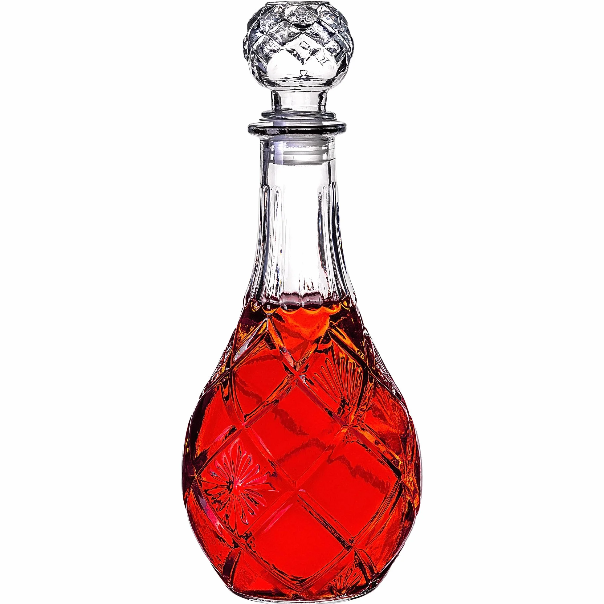 KADAX Karafka do napojów, stylowa karafka do whisky dla mężczyzn, klasyczna karafka do wina o wyjątkowym wzornictwie, butelka do whisky jako prezent (0,8 l, 1 szt.)