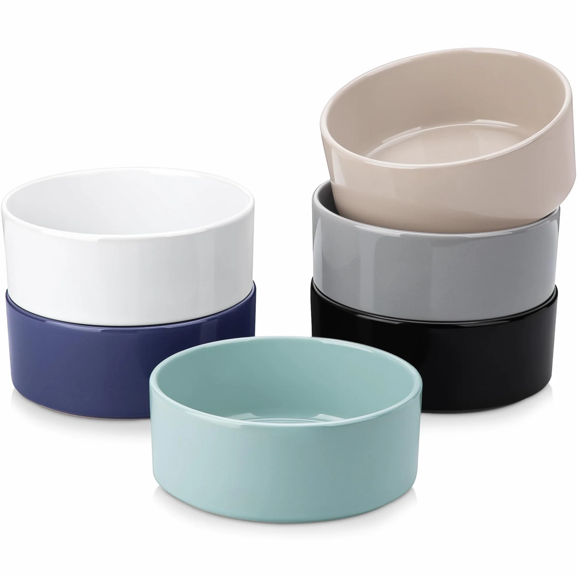 vancasso Venus 680 ml, zestaw 6 misek na musli, 15 cm, ceramiczne miski do zupy do kuchni, duży zestaw misek, miski dla psów, kuchenki mikrofalowej, piekarnika i zmywarki, wielokolorowe
