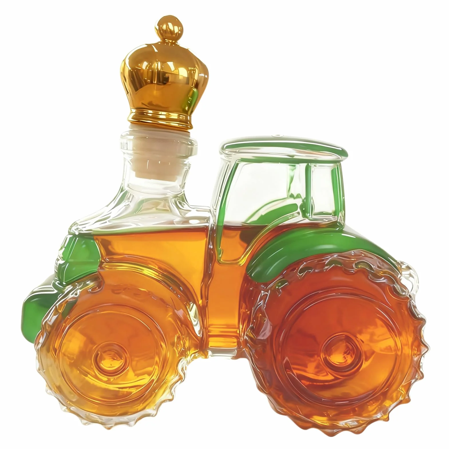 Karafka do whisky – szklana ozdoba w kształcie traktora, pusta karafka do whisky, uchwyt na tequilę, dekoracyjne naczynia do picia, sztuka kolekcjonerska, butelka wódki, brandy wina, do biura