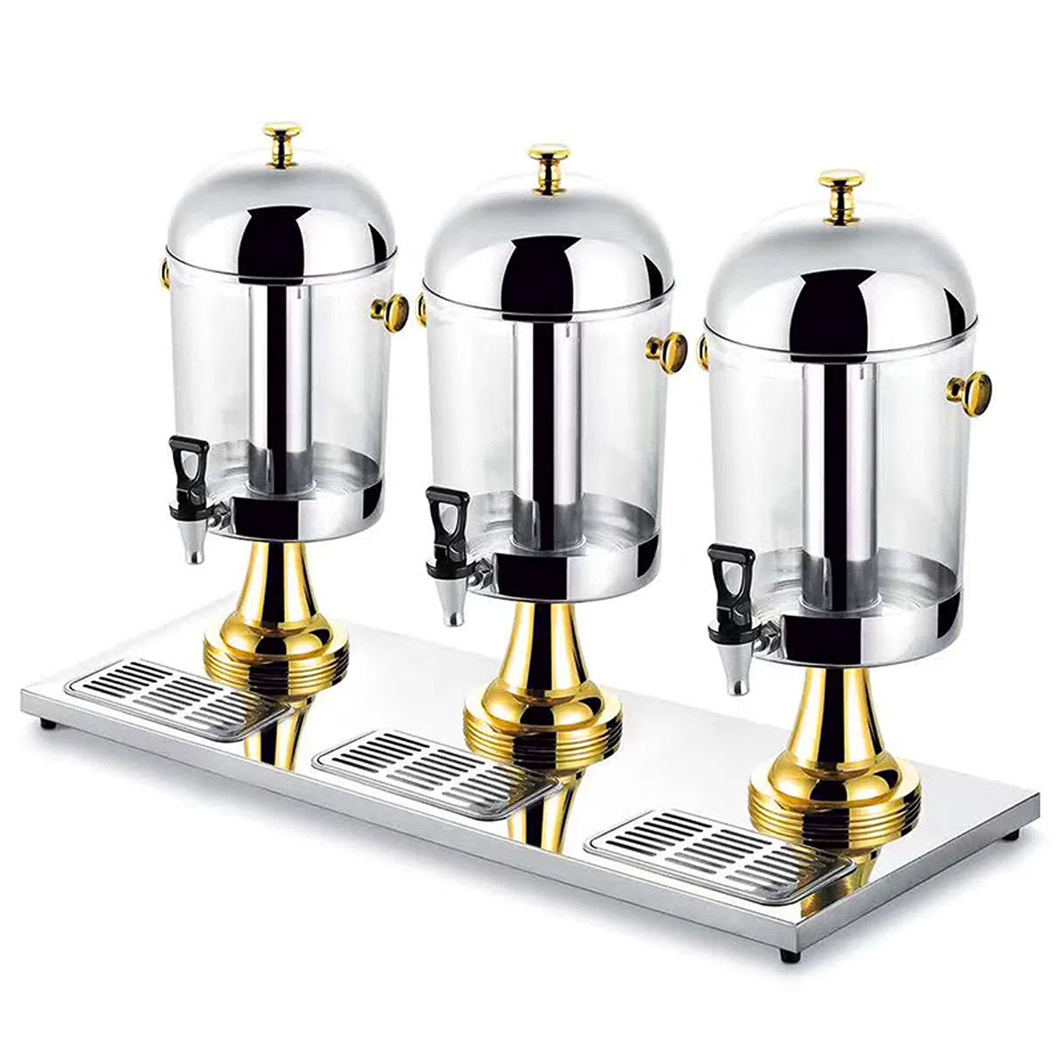 Automatyczny dozownik napojów 8/16/24L do zastosowań komercyjnych z pojemnikiem na sok ze stali nierdzewnej i kranem, samoobsługowy automat do napojów(Gold,24L)