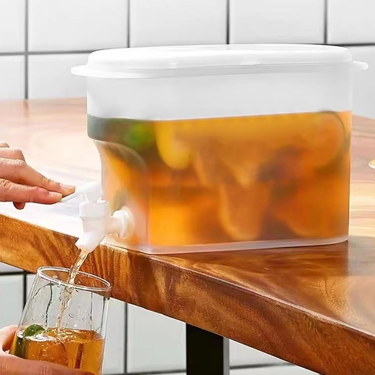 Dozownik do napojów 2,8 l z kranem, lodówka czajnik do zimnego lodu z kranem, dozownik do napojów Frid, dozownik napojów z kranem, lodówka, pojemnik na zimne napoje, pojemnik na herbatę i soki
