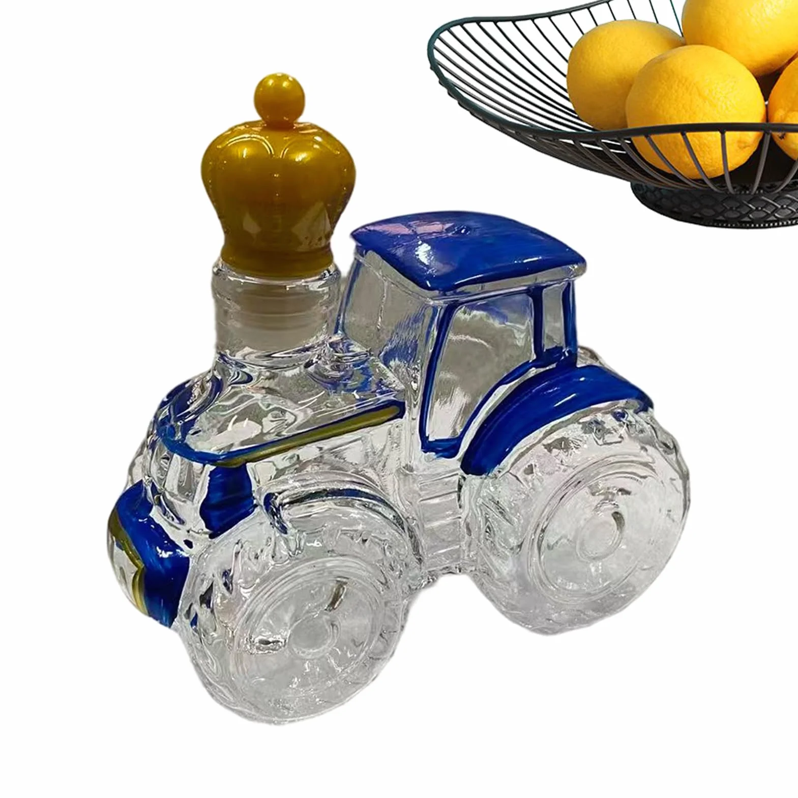 Karafki na alkohol, pusty zabawny traktor, dekoracyjna szklana karafka do whisky, nowość naczynie do serwowania alkoholu do wina burbona, dekoracja domu, baru, biura, restauracji, na urodziny, Boże