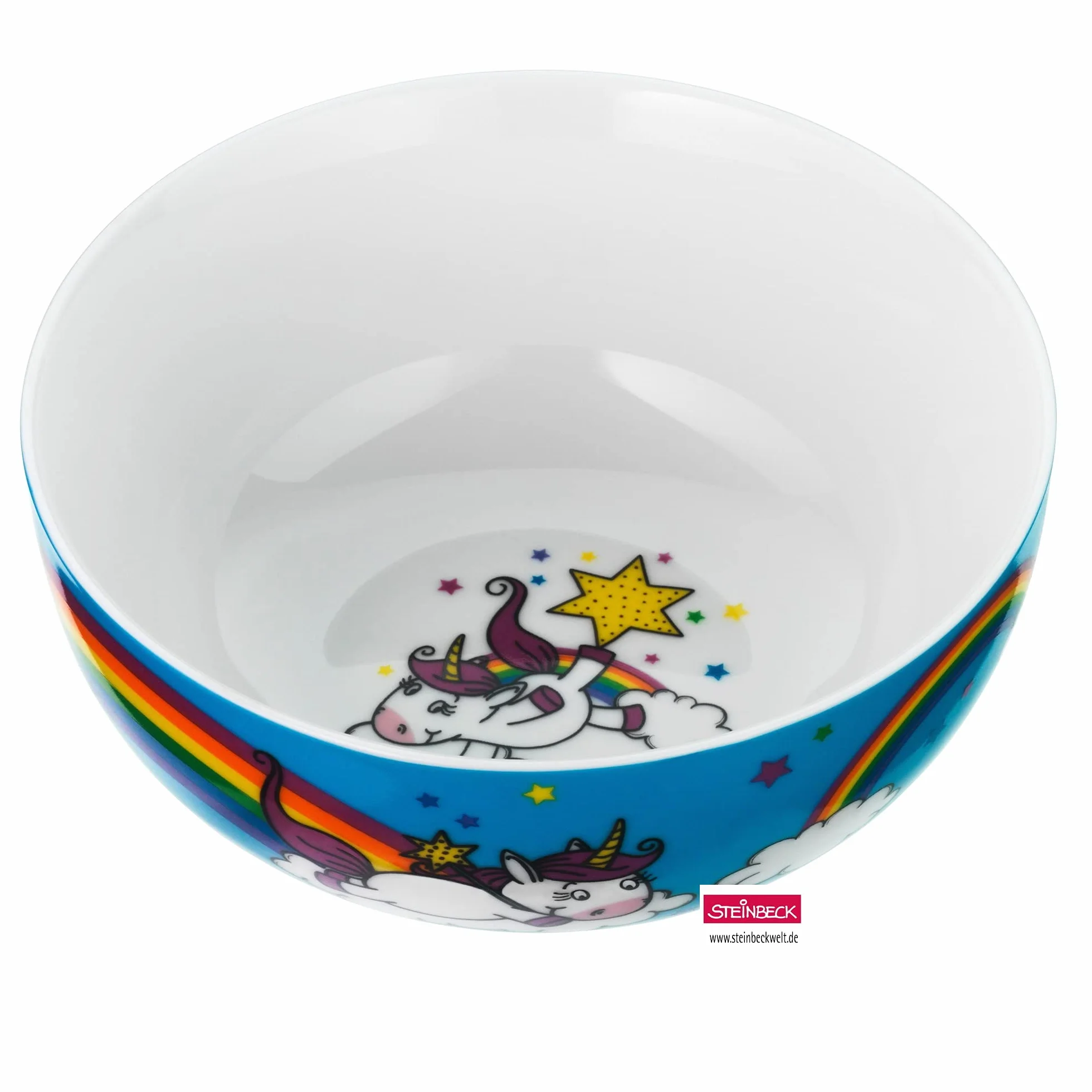 WMF Naczynia dziecięce z jednorożcem, 13,8 cm, porcelana, nadaje się do mycia w zmywarce, do farbowania i kontaktu z żywnością