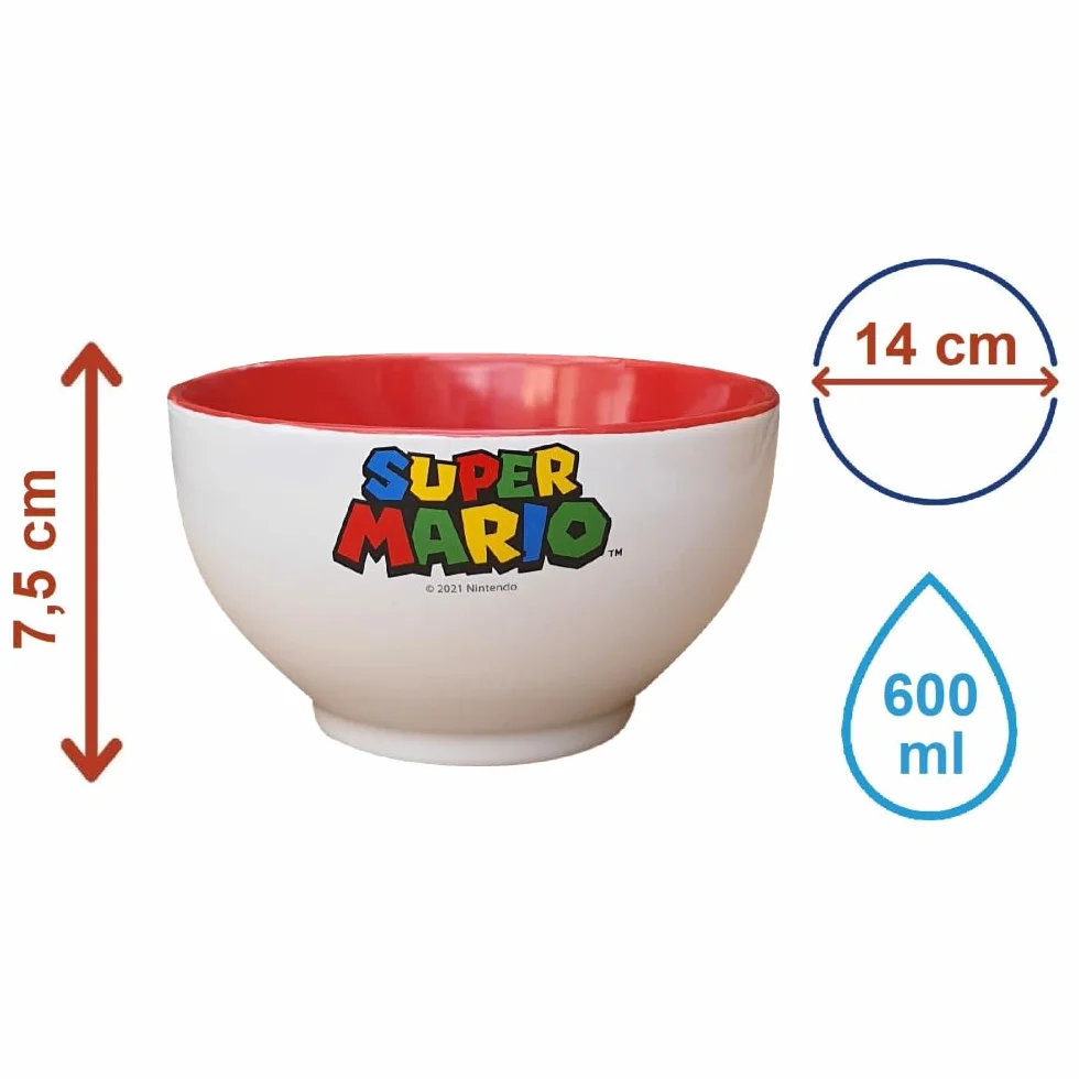 Miska ceramiczna Super Mario 600 ml kubek śniadaniowy