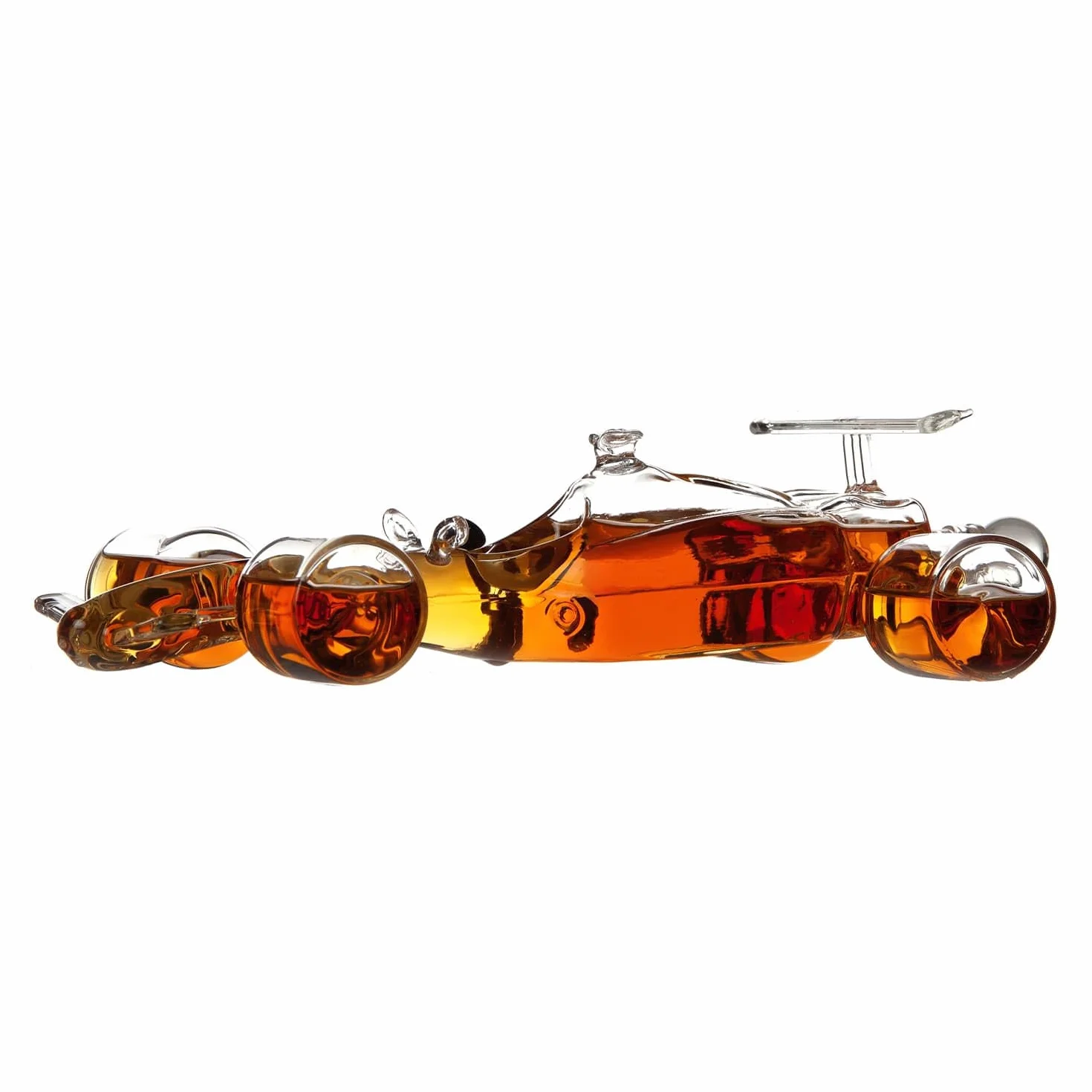 CKB LTD Karafka do samochodu wyścigowego ze szklaną kulką, klasyczny styl vintage, sportowy samochód, idealna do wódki, whisky, szkockiej, rumu tequili, 400 ml