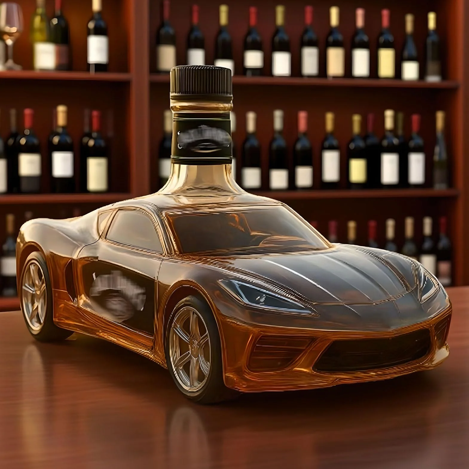300 ml karafka do whisky w kształcie samochodu, kreatywne butelki na wino z motywem samochodowym 3D, figurki artystyczne, ozdoby do domowego barku, dekoracje na imprezy z alkoholem #6