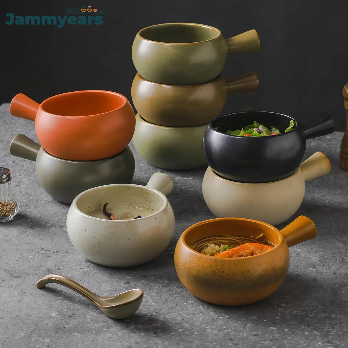 Ceramiczna miska do zupy z uchwytami, garnek do zupy cebulowej, nadaje się do kuchenki mikrofalowej i zmywarki, idealna do francuskiej zupy cebulowej i gulaszu