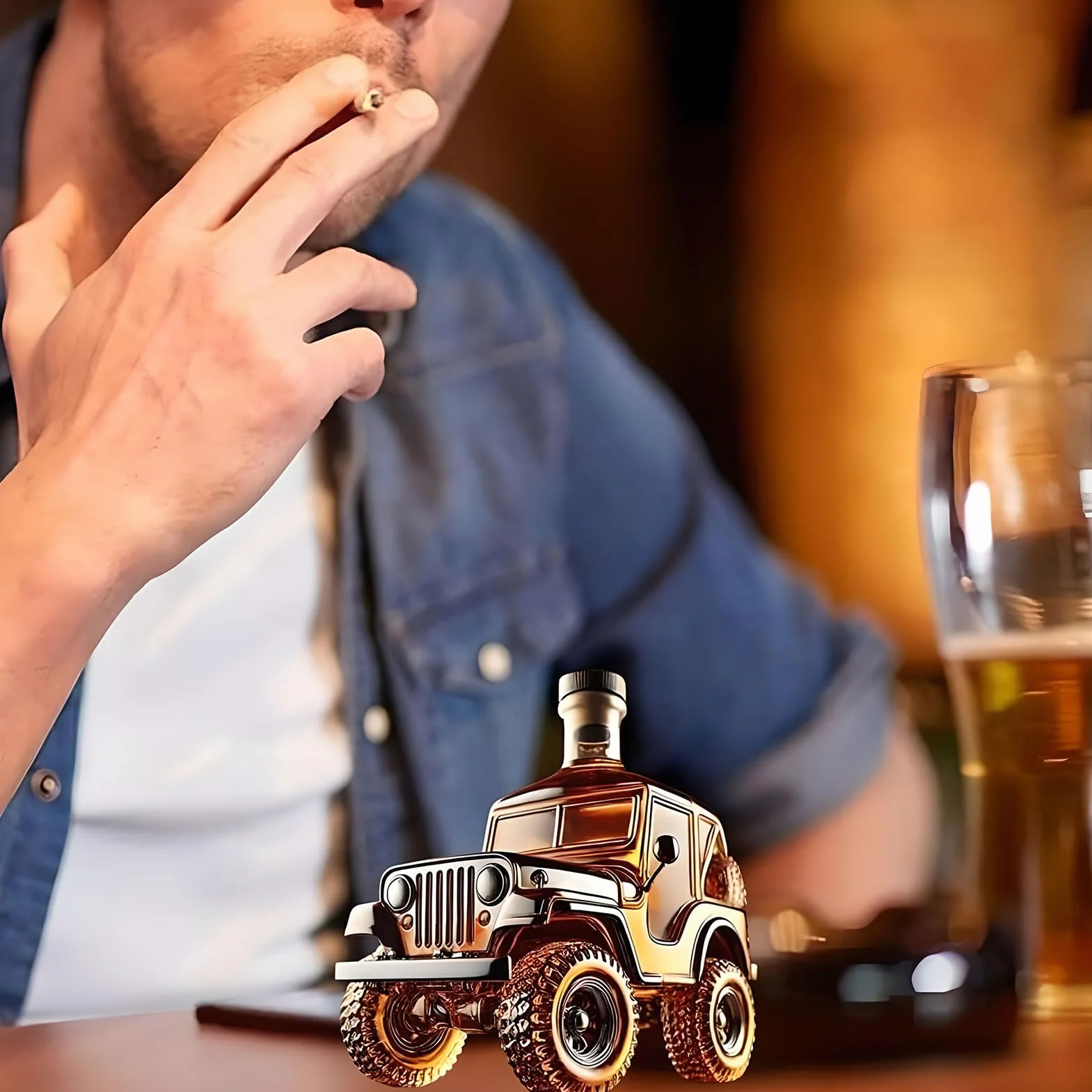 300 ml karafka do whisky w kształcie samochodu, kreatywne butelki na wino z motywem samochodowym 3D, figurki artystyczne, ozdoby do domowego barku, dekoracje na imprezy z alkoholem #6